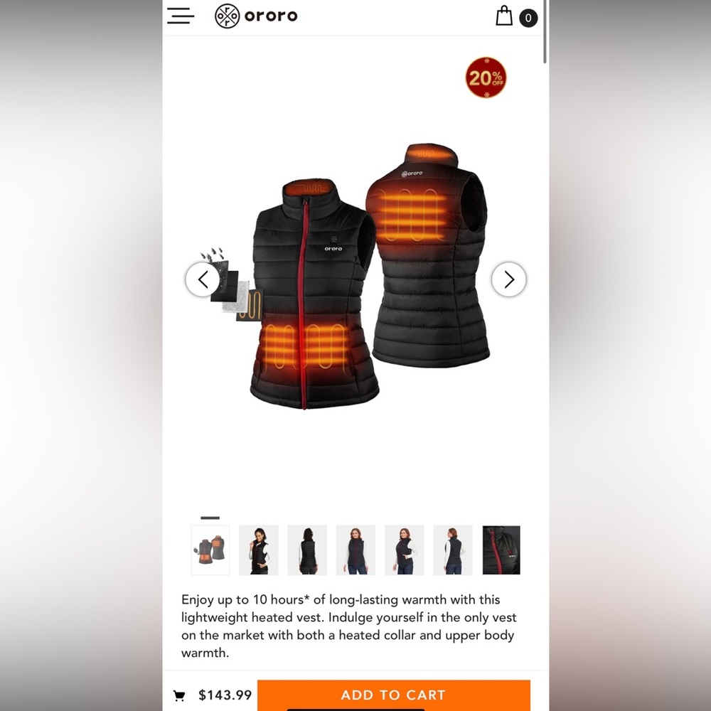 New L Women’s Ororo Heated Vest $65 OBO